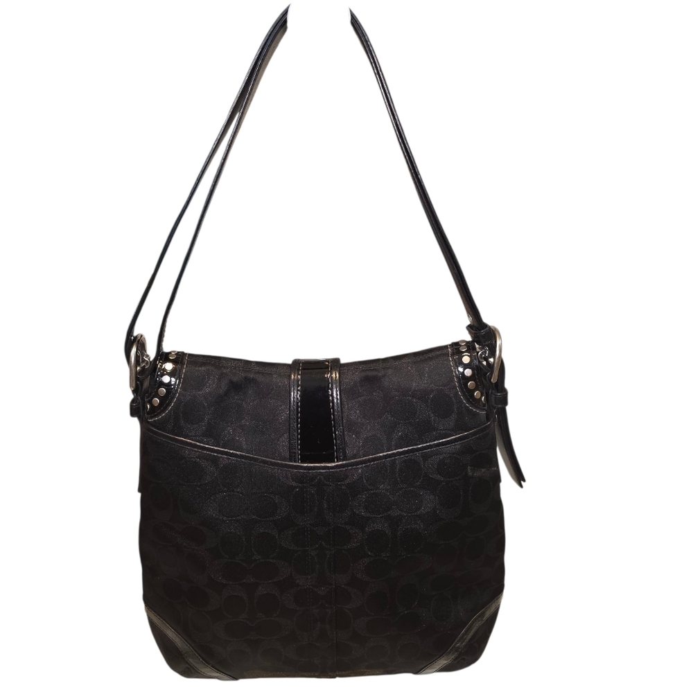Coach F12852 Metallic Signature C Studded Flap Saddle Bag 2008 - Picture 4 of 9